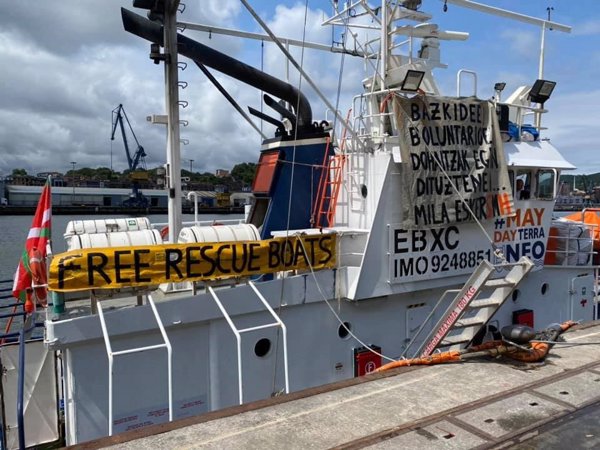 El barco de rescate 'Aita Mari' zarpará este miércoles desde el puerto vasco de Pasaia tras cinco meses de parada