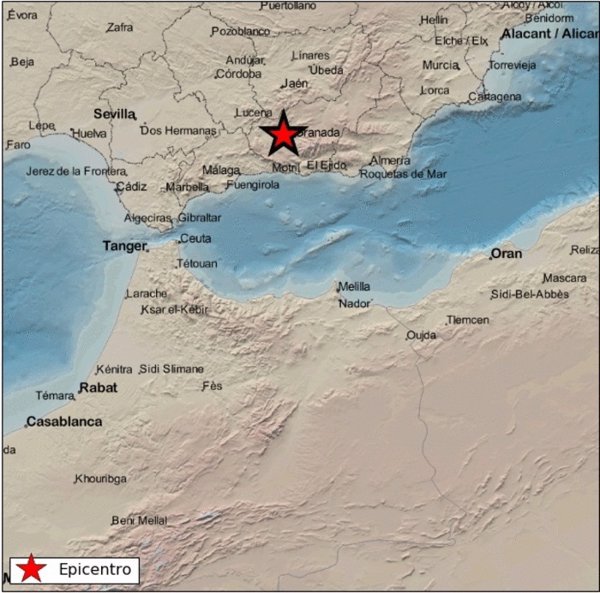 Registrado un terremoto de 3,5 grados al noroeste de Chauchina (Granada)