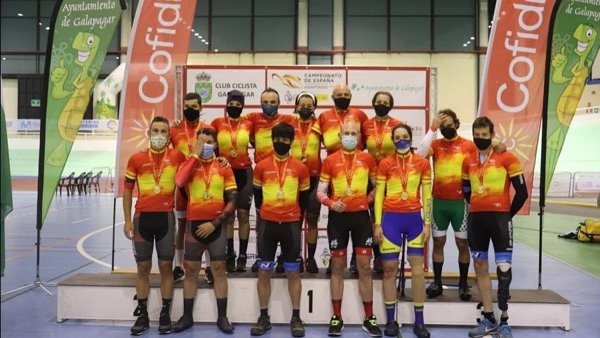 Galapagar proclama a los primeros campeones de España de ciclismo adaptado en pista 2021