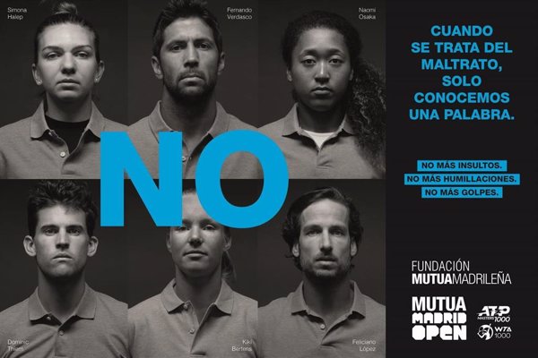 Los tenistas del Mutua Madrid Open dicen 'no' al maltrato