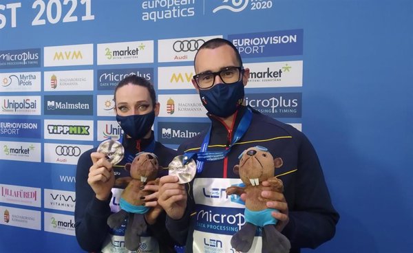 Pau Ribes y Emma García logran la plata europea en el Dúo Libre Mixto de natación artística