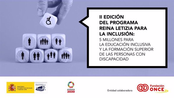 Derechos Sociales destinará cerca de 5 millones de euros a estudiantes con discapacidad
