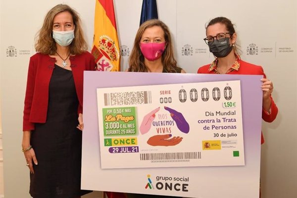 La ONCE dedica el cupón del 29 de julio al Día contra la Trata bajo el lema 'Nos queremos vivas'