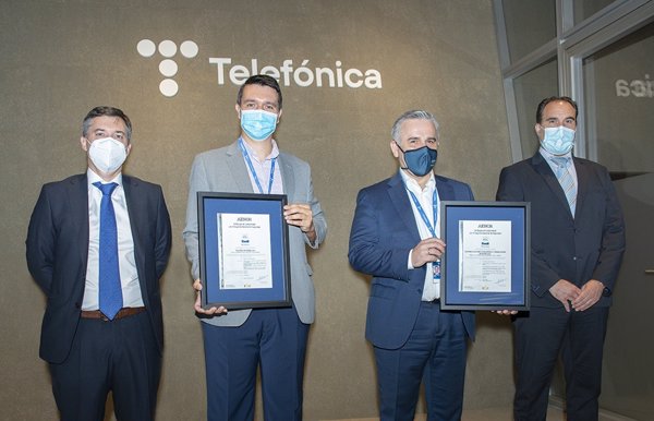 Telefónica España, la empresa con más servicios de información certificados en seguridad por Aenor