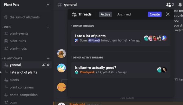 Discord introduce los hilos de conversación