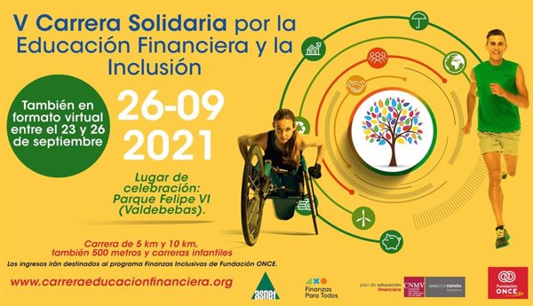 Fundación ONCE y ASNEF organizan la V Carrera solidaria por la educación financiera y la inclusión