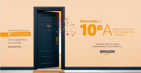 Amazon.es celebrará su décimo aniversario en España con un evento online el próximo 30 de septiembre