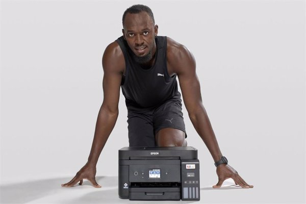 Usain Bolt promueve la impresión sin cartuchos de tinta