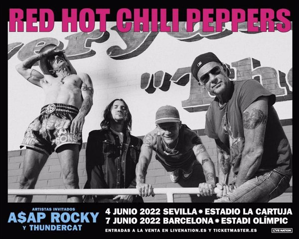 Agotadas las entradas del concierto de los Red Hot Chili Peppers en Sevilla para el 4 de junio de 2022