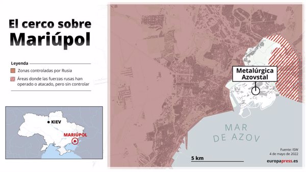 Mapas y gráficos de la situación de la guerra en Ucrania