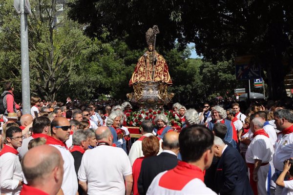 Pamplona recupera este jueves, tras dos años suspendida, la procesión en honor a San Fermín