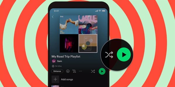 Spotify Premium introduce un botón para la reproducción normal y otro para la aleatoria