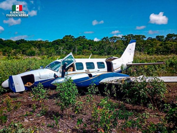 El Ejército mexicano intercepta una aeronave con más de 400 kilogramos de cocaína