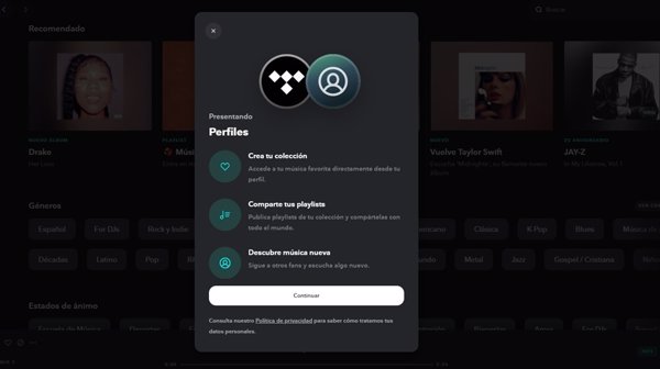 Los usuarios de TIDAL ya pueden compartir playlists con otros usuarios