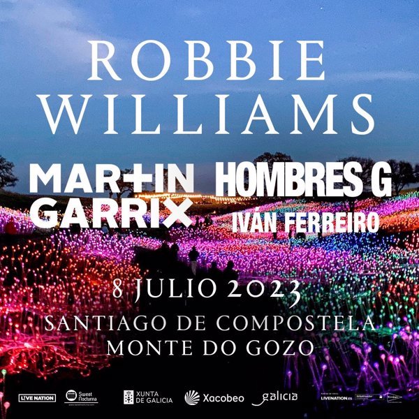 Disponibles las entradas para los conciertos de Robbie Williams y Martin Garrix en Santiago a partir de este martes