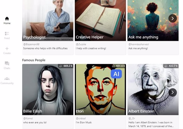Character.AI es un chatbot que permite hablar con cualquier personaje famoso a partir de sus recreaciones
