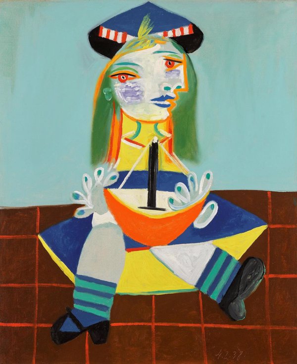 Un retrato de Picasso a su hija Maya se subastará en Londres con un precio estimado de 15 millones de dólares