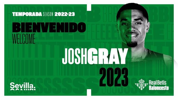 El estadounidense Josh Gray, nuevo jugador del Real Betis Baloncesto