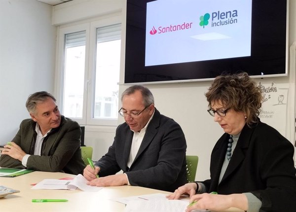 Banco Santander y Plena inclusión renuevan su acuerdo de colaboración