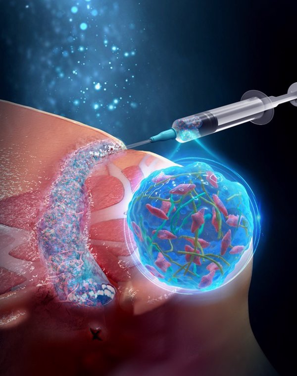 Crean un hidrogel de nanofibras cargado con células madre que aporta beneficios en la enfermedad de Crohn