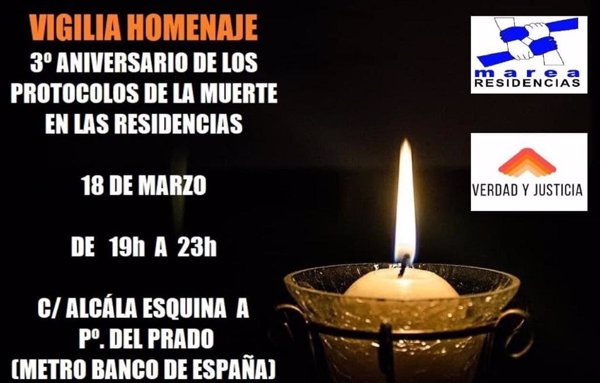Marea de Residencias y Verdad y Justicia homenajearán el sábado a las víctimas de la pandemia con una vigilia en Cibeles