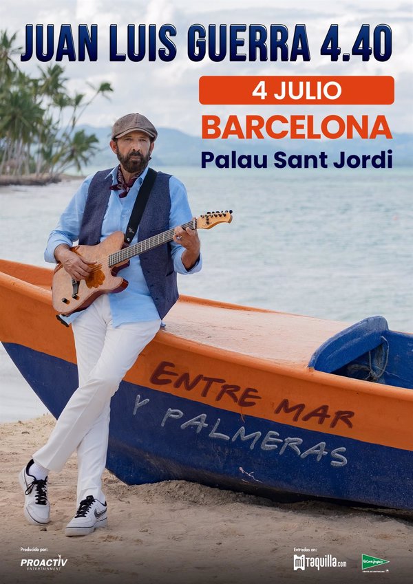 Juan Luis Guerra actuará en el Palau Sant Jordi de Barcelona el 4 de julio