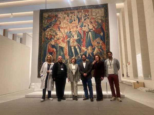 La Galería de Colecciones Reales instala un tapiz flamenco del siglo XVI recientemente adquirido por Cultura