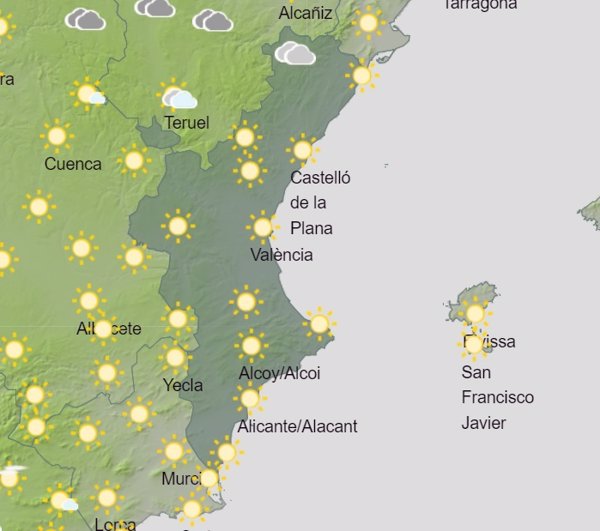 Rachas de viento de hasta 100 km/h activan este domingo la alerta naranja en el interior norte de Castellón