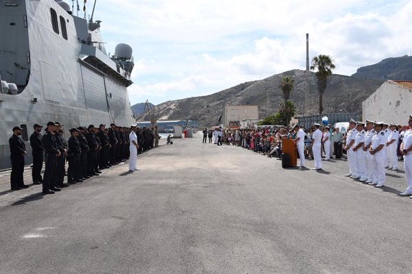 El BAM 'Audaz' de la Armada regresa a su puerto base en Cartagena (Murcia) tras cinco meses en el Golfo de Guinea
