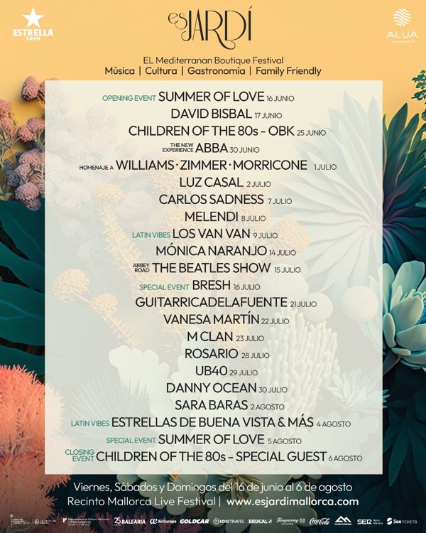 Carlos Sadness, Melendi y Los Van Van, principales actuaciones semanales del festival Es Jardí en Calvià
