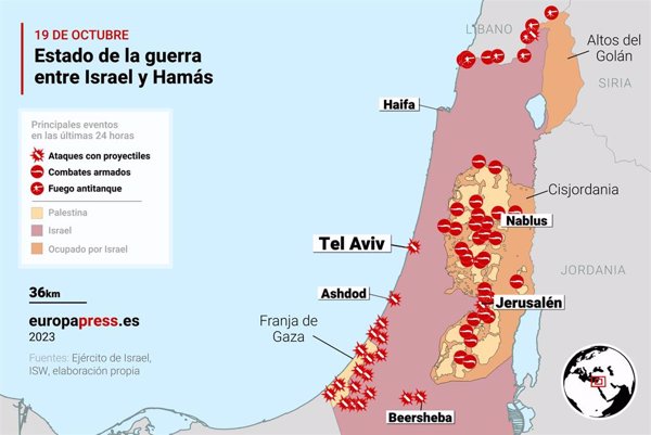 La Guerra Entre Israel Y Hamás, Mapas Y Gráficos