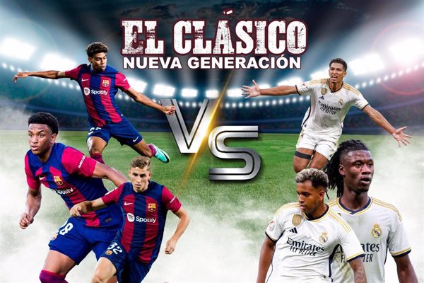 El Clásico mide a las nuevas generaciones de Barcelona y Real Madrid