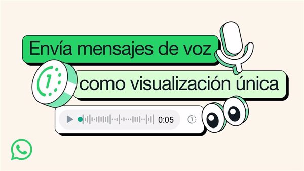 Ya disponibles las notas de voz de escucha única en WhatsApp