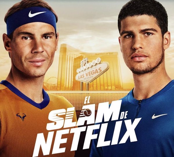 Netflix emitirá en directo el partido entre Rafa Nadal y Carlos Alcaraz en Las Vegas del próximo mes de marzo