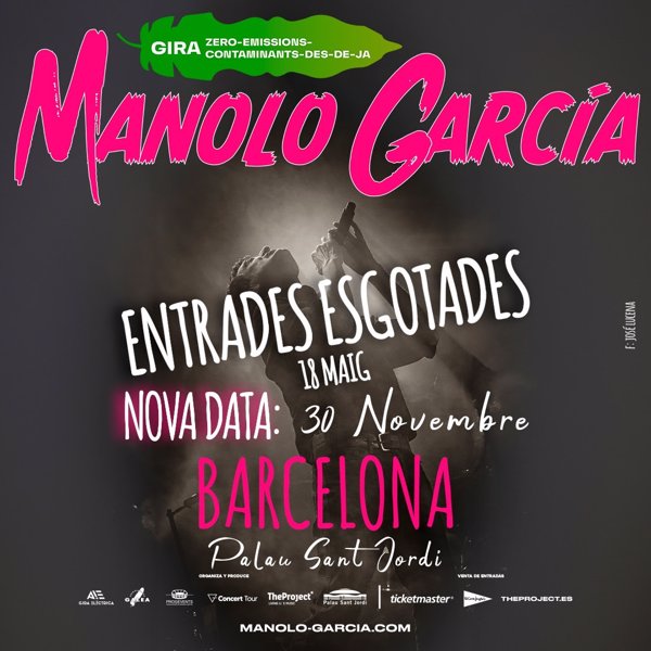 Manolo García ofrecerá un segundo concierto en el Palau Sant Jordi de Barcelona en 2024