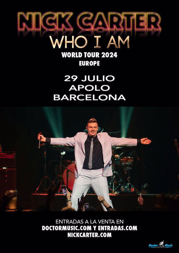El integrante de Backstreet Boys Nick Carter actuará en la sala Apolo de Barcelona en julio