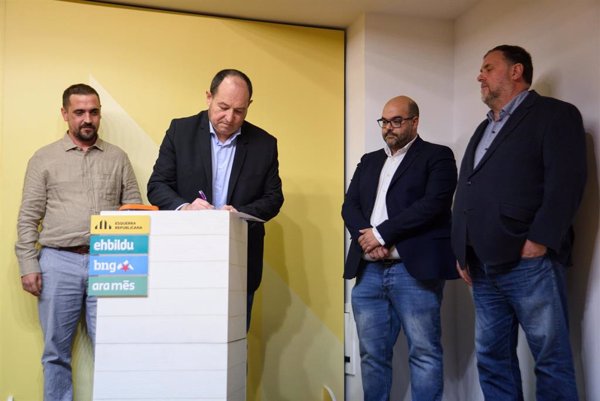 Barrena (EH Bildu) elogia la incorporación de Ara Més a la coalición con ERC y BNG a las europeas