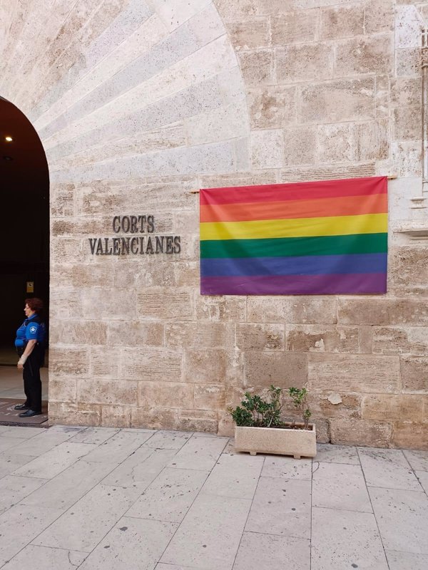 Vox se opondrá a la propuesta del PP para colgar la bandera LGTBI en la fachada de Las Cortes valencianas por el Orgullo