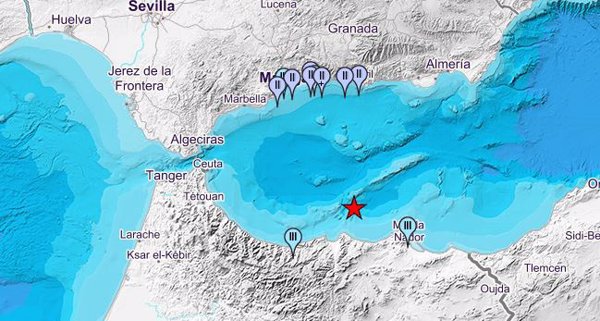 Sentido en municipios costeros de Málaga y Granada un terremoto de magnitud 4,2 frente a costas de Melilla
