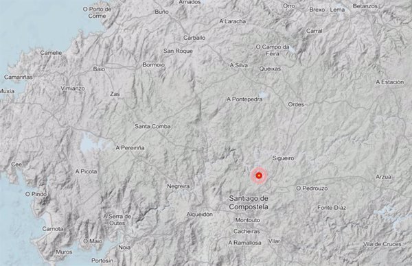 Santiago de Compostela registra un temblor de magnitud 2