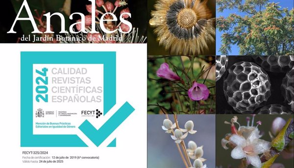 La revista científica 'Anales del Jardín Botánico de Madrid', reconocida por sexto año con el Sello de Calidad FECYT