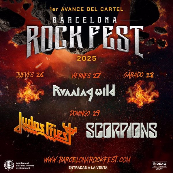 El Barcelona Rock Fest 2025 tendrá a Scorpions y Judas Priest