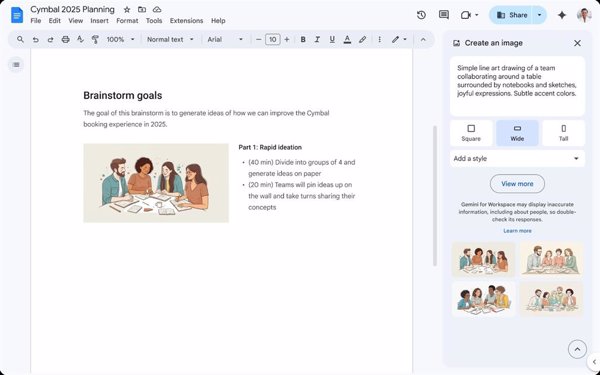 Google agrega la capacidad de generar imágenes con Gemini en Docs, impulsadas por Imagen 3