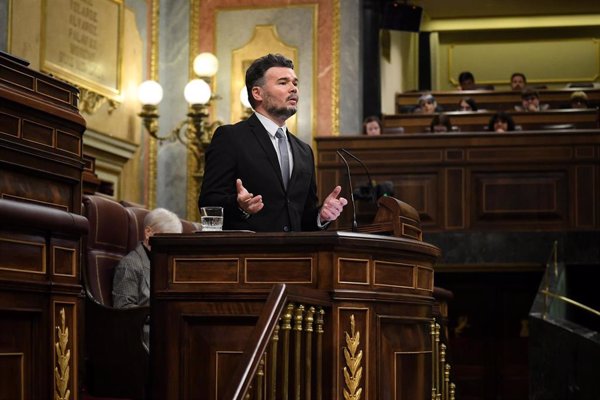Rufián preguntará a Sánchez en el Congreso si piensa seguir negociando como si tuviera mayoría absoluta