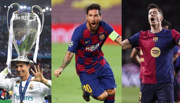 Robert Lewandowski se une a Messi y Cristiano Ronaldo en el club de los 100 goles en 'Champions'