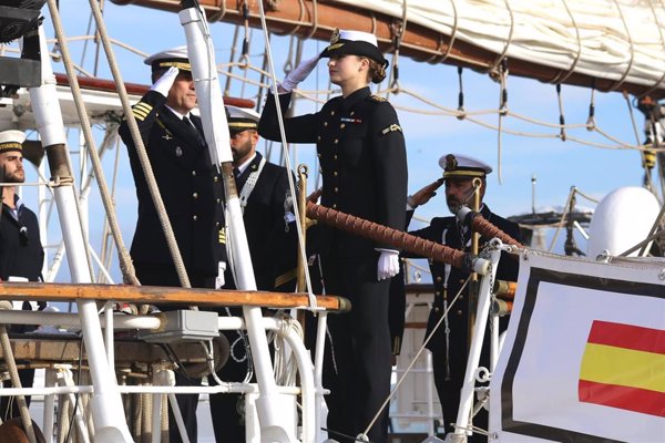 La Princesa de Asturias pone mañana rumbo a América en el 'Juan Sebastián Elcano', con los Reyes de testigos