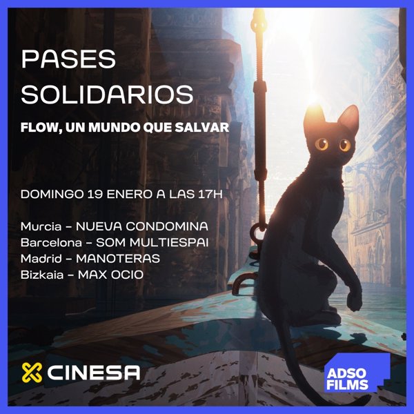 Cinesa recaudará fondos para animales afectados por la dana con el preestreno especial de 'Flow: un mundo que salvar'