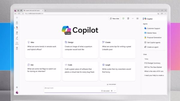 Microsoft 365 Copilot Chat ofrece chat gratuito y da acceso a agentes de IA de pago