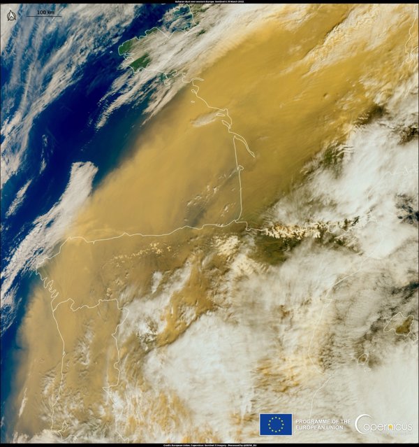 Un estudio determina que el material radiactivo de las tormentas de arena sahariana no implica riesgos para la salud