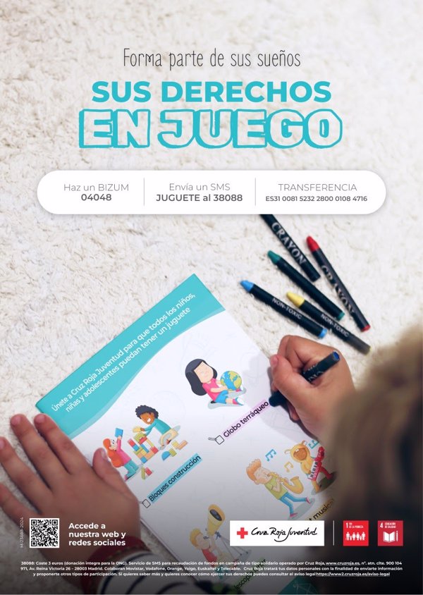 Cruz Roja entrega 42.900 juegos a más de 38.500 niños con su proyecto 'El juguete educativo'